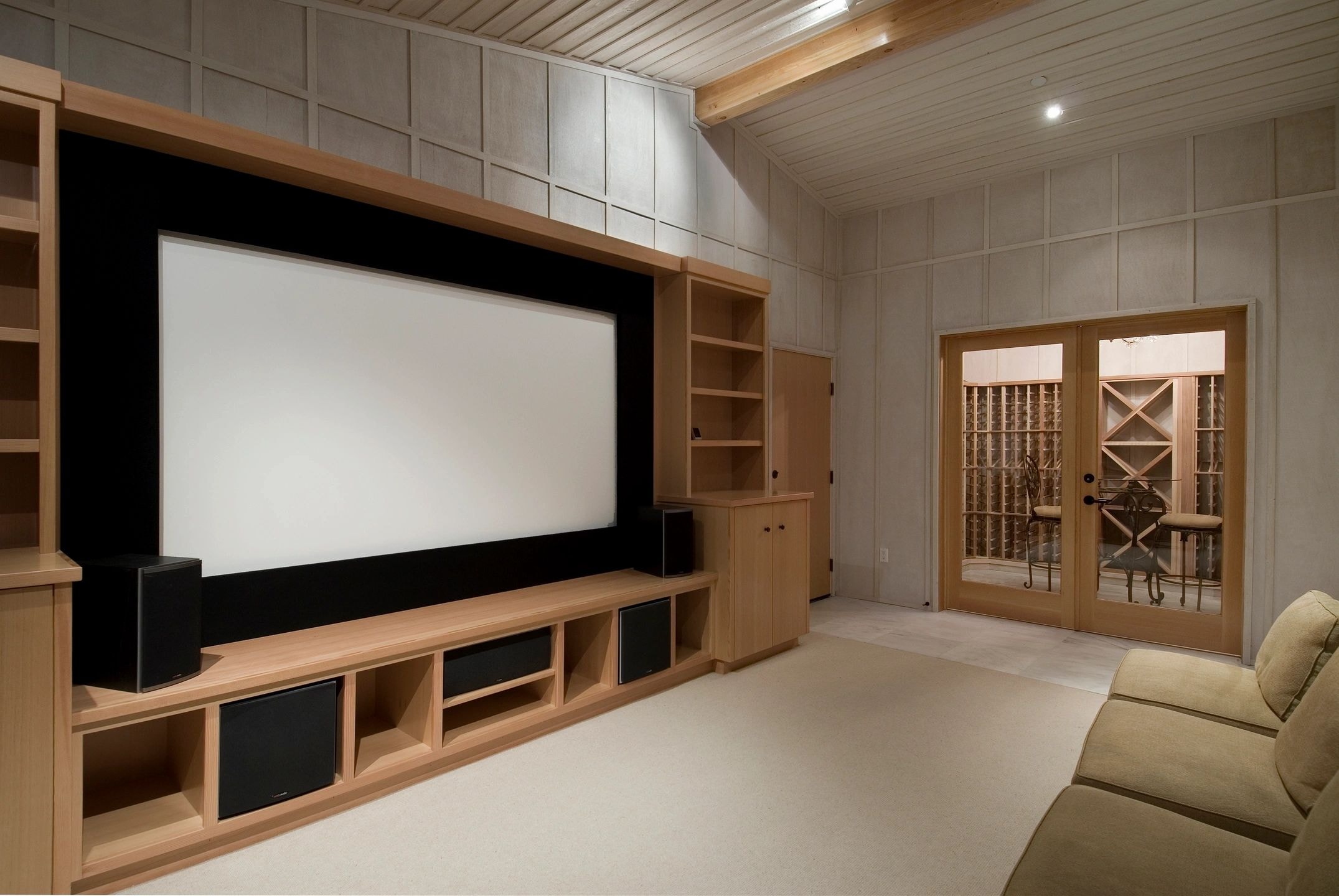 Custom home theater room construction